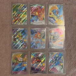 Pokemon TCG First Partner Illustration Collection Kanto Series 1 Full Set of 9 - Image 1