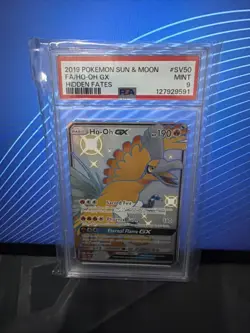 Pokemon TCG Ho-Oh GX SV50/SV94 Hidden Fates Shiny Vault Full Art Holo PSA 9 - Image 1