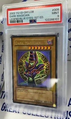 Yugioh LOB-005 Dark Magician 1st Ed. Very Wavy PSA 9 2002 Vintage Original - Image 3