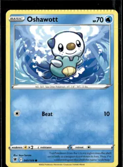 Pokemon Oshawott 041/067 Crimp Error Astral Radiance Non Holo Common - Image 1