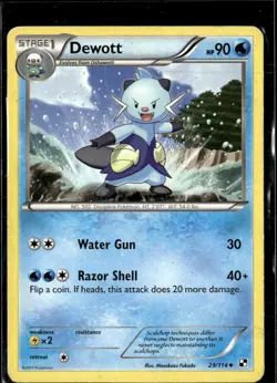 Pokemon Dewott 29/114 Black and White Non Holo Uncommon - Image 1