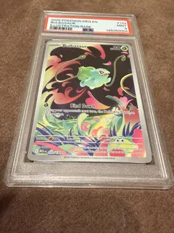 2025 POKEMON MEG EN - BULBASAUR ILLUSTRATION RARE- MIN PSA 9 #133 - Image 4