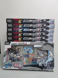 (12) Lot 2025 Pokemon Unova Heavy Hitters Black Bolt Premium Collection Box - Image 1