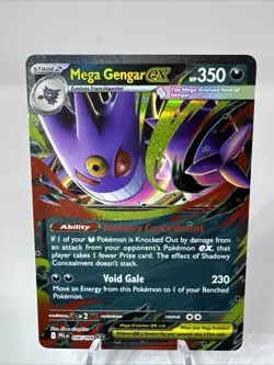 Pokemon Mega Gengar Ex 056/094 Phantasmal Flames Brand New Rare Full Art Holo - Image 1
