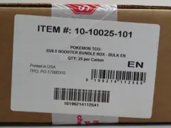 2025 Pokemon Scarlet Violet Prismatic Evolutions Sealed Booster Bundle Case (d) - Image 1