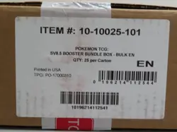 2025 Pokemon Scarlet Violet Prismatic Evolutions Sealed Booster Bundle Case (c) - Image 1