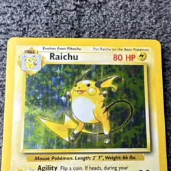 Pokemon TCG Raichu Base Set 14/102 Holo Rare 80 HP 1999 Wizards - Image 3