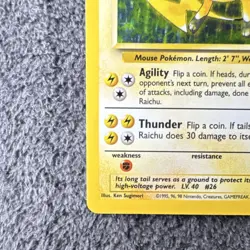 Pokemon TCG Raichu Base Set 14/102 Holo Rare 80 HP 1999 Wizards - Image 5