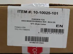 2025 Pokemon Scarlet Violet Prismatic Evolutions Sealed Booster Bundle Case (b) - Image 1