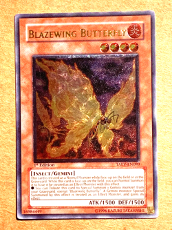 yugioh Blazewing Butterfly TAEV-EN089 1st Edition Ultimate rare near mint - Image 1