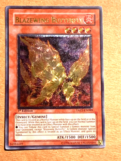 yugioh Blazewing Butterfly TAEV-EN089 1st Edition Ultimate rare near mint - Image 2