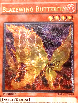 yugioh Blazewing Butterfly TAEV-EN089 1st Edition Ultimate rare near mint - Image 3