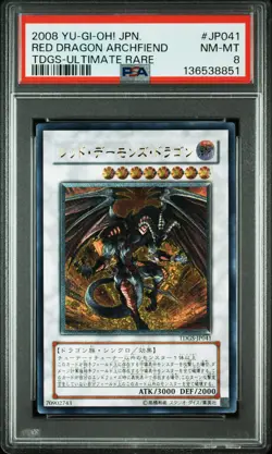 2008 YU-GI-OH! JPN TDGS-THE DUELIST GENESIS #JP041 RED DRAGON ARCHFIEND PSA 8 - Image 1