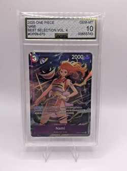 2025 ONE PIECE NAMI ALT ART OP09-070 AGS 10 GEM MT - Image 1