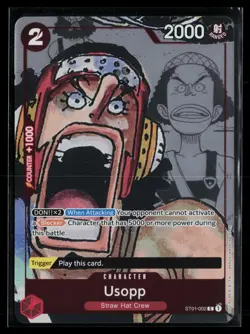 Usopp - (Alternate Art) Foil PR One Piece Promotion Cards ST01-002 NM - Image 1