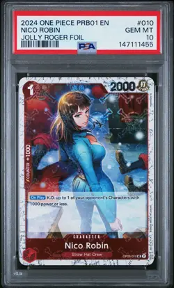 2024 ONE PIECE PRB01-PREM BOOSTER -ONE PIECE CARD THE BEST- NICO ROBIN PSA 10 - Image 1