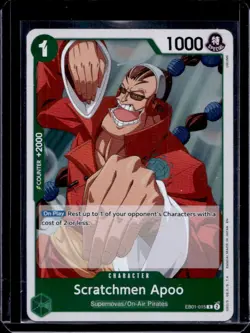 2024 One Piece Memorial Collection Scratchmen Apoo Rare #EB01-015 - Image 1