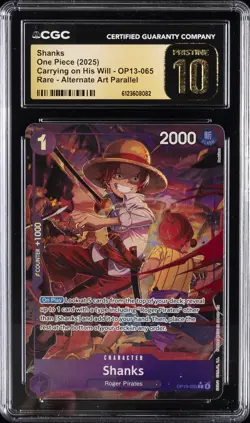 2025 ONE PIECE #OP13-065 SHANKS CGC 10 PRISTINE - Image 1