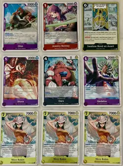One Piece HUGE FOIL RARE R ⭐ STAR SR LOT X21 RORONOA ZORO SABO WYPER NICO ROBIN - Image 3