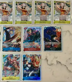 One Piece HUGE FOIL RARE R ⭐ STAR SR LOT X21 RORONOA ZORO SABO WYPER NICO ROBIN - Image 4