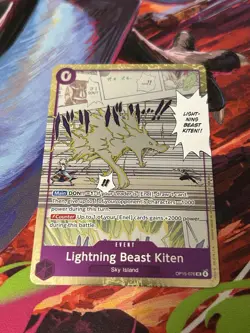 One Piece TCG OP15 Lightning Beast Kiten Dash Pack Alt Art Foil English NM - Image 1