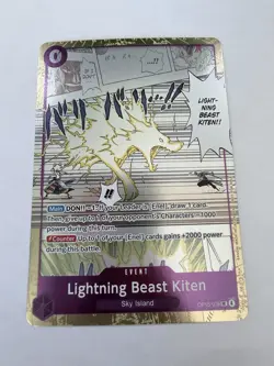 One Piece TCG OP15 Lightning Beast Kiten Dash Pack Alt Art Foil English NM - Image 1