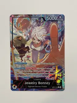 One Piece TCG EB04-001 Jewelry Bonney Alt Art Leader English OP15 - Image 1