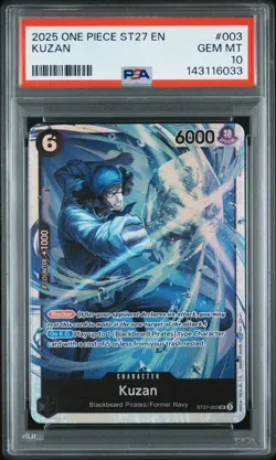 2025 One Piece ST27 En Kuzan #003 PSA 10 Gem Mint - Image 1