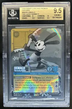 2024 Disney Lorcana Promos Oswald Lucky Rabbit D23 Expo #06/D23 BGS 9.5 - Image 1