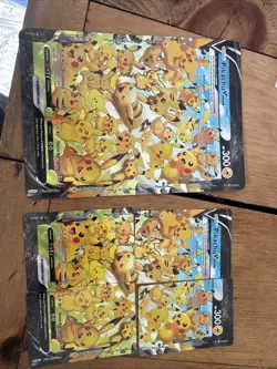 Pikachu V-Union [Set of 4 and Jumbo Size] SWSH: Sword & Shield Promo Cards Holo - Image 1