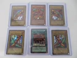 Yu-Gi-Oh Exodia the Forbidden One Complete Card Set LOB Holos + Contract LP-DMG - Image 1