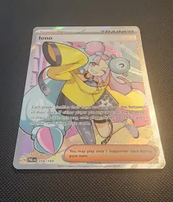 Pokemon TCG Iono 254/193 Sv02: Paldea Evolved Full Art Ultra Rare Holo Card - Image 1
