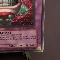 Yugioh Ojama King SOD-EN034 Soul of the Duelist-1st Edition Ultra Rare Card LP - Image 5