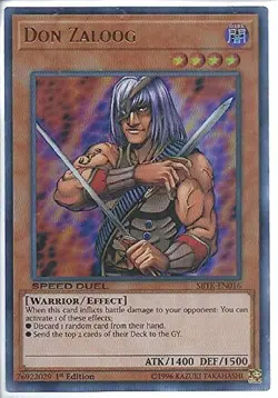 Yugioh Don Zaloog Ultra Rare SBTK-EN016 Speed Duel 1st Edition NM/M - Image 1