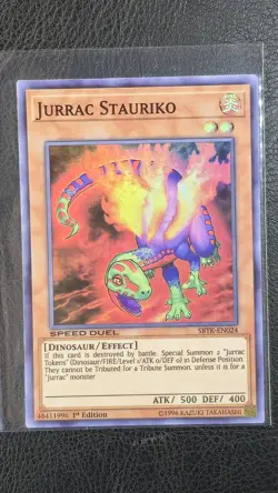 Jurrac Stauriko 1st Ed SBTK-EN024 M SD Yu-Gi-Oh Trials Of The Kingdom Series - Image 1