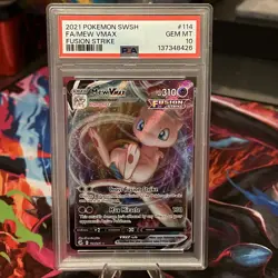 Pokemon TCG Mew VMAX 114/264 Ultra Rare Fusion Strike PSA 10 - Image 1