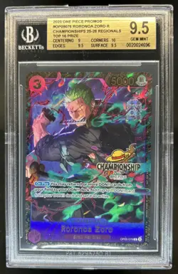 2025 One Piece Champ Regionals Top 16 Prize Roronoa Zoro #OP09-076 BGS 9.5 - Image 1