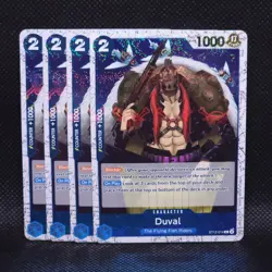 ST12-014 Duval Jolly Roger Foil PRB-01 x4 Playset One Piece Card Game - Image 1