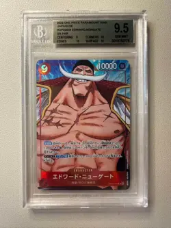 2022 One Piece Japanese OP02-004 Edward Newgate SR Alt Art BGS 9.5!! - Image 1