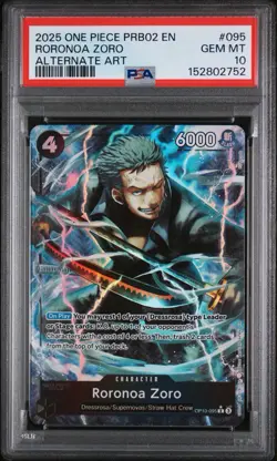One Piece - Premium Booster Vol. 2 - Roronoa Zoro - OP10-095 - Alt Art - PSA 10 - Image 1