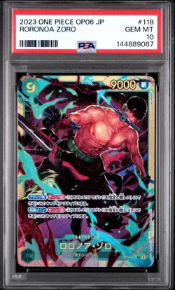 Roronoa Zoro One Piece Japan OPO6-118 Wings of the Captain SEC PSA 10 Japanese - Image 1