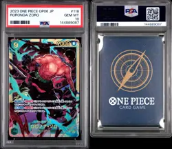 Roronoa Zoro One Piece Japan OPO6-118 Wings of the Captain SEC PSA 10 Japanese - Image 3