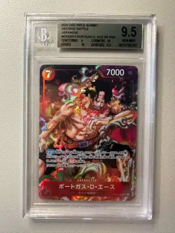 2022 One Piece Japanese OP02-013 Portgas D.Ace SR Alt Art BGS 9.5!!! - Image 1