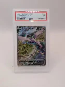 PSA 1 Aerodactyl V (Alt Art) 180/196 2022 Lost Origin Ultra Rare Pokemon Card - Image 1