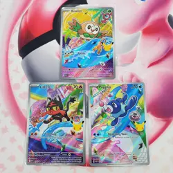 Rowlett 043 + Litten 044 + Popplio 045 - First Partner Pokemon Cards #L281 - Image 1