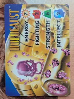 OverPower Onslaught Marvel Fleer 1996 Holocaust Hero Character Card Promo Rare - Image 1