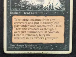 MTG Animate Dead- DAMAGED -4th Edition Magic the Gathering Card #118 - Image 4