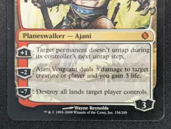 MTG Ajani Vengeant- DAMAGED -Shards of Alara Magic the Gathering Card #154 - Image 4