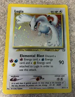 Pokemon Neo Genesis Lugia Holo Rare Card 9/111 WOTC Vintage 2000. Ungraded - Image 1