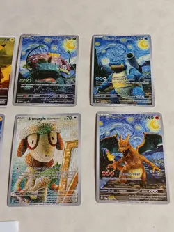8 Pokemon x Van Gogh Black Star Promo ACG Art Card - read description - Image 3
